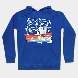 Boat and a Flock of Seagulls Hoodie